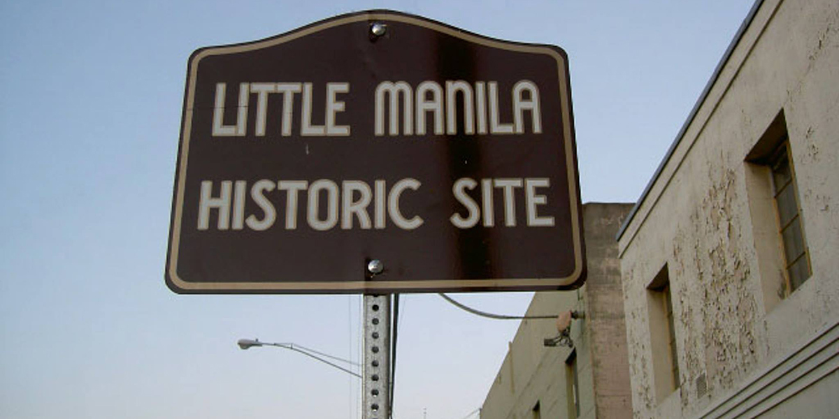 Photo of Little Manila Historic Site sign in Stockton