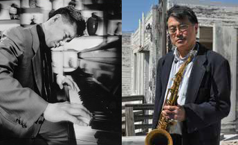 Photos of pianist Jon Jang and saxophonist Francis Wong