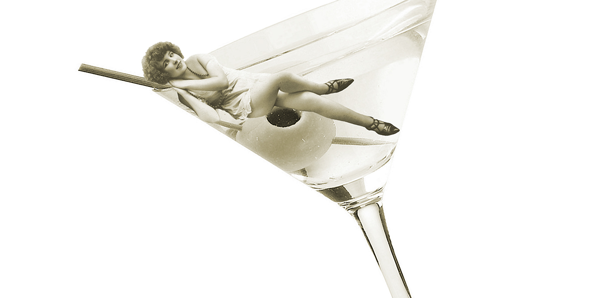 Image of woman inside a martini glass