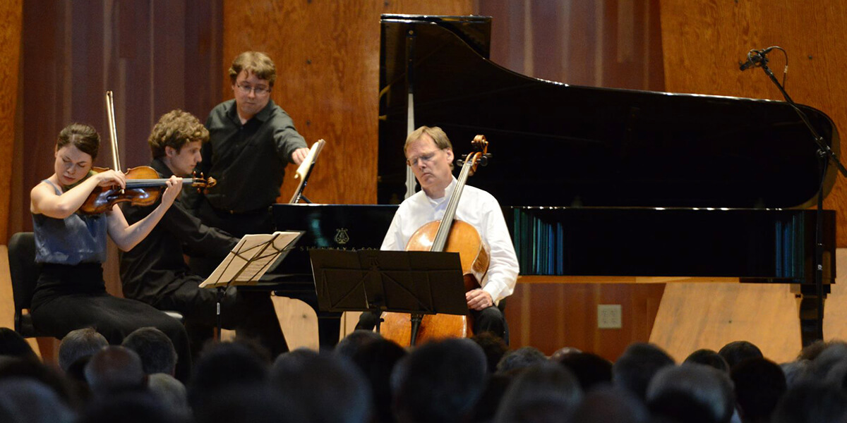 Photo of the Musicians from Marlboro string quartet in performance