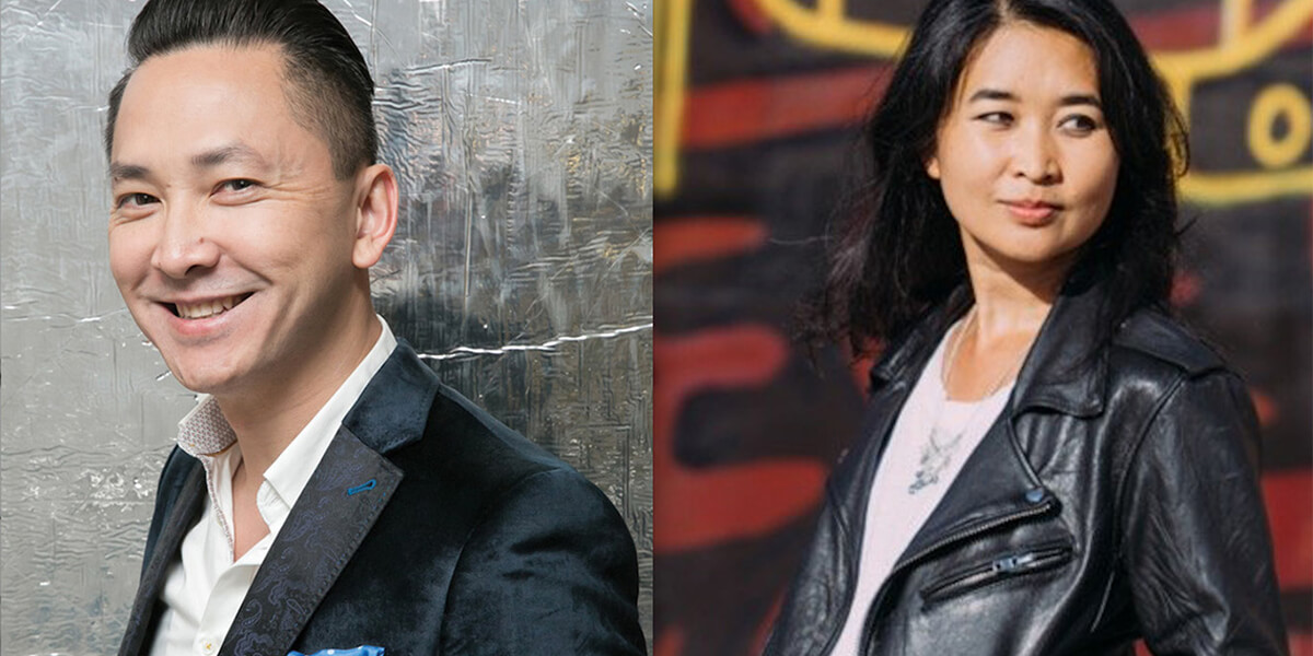 Photos of Viet Thanh Nguyen and Thi Bui