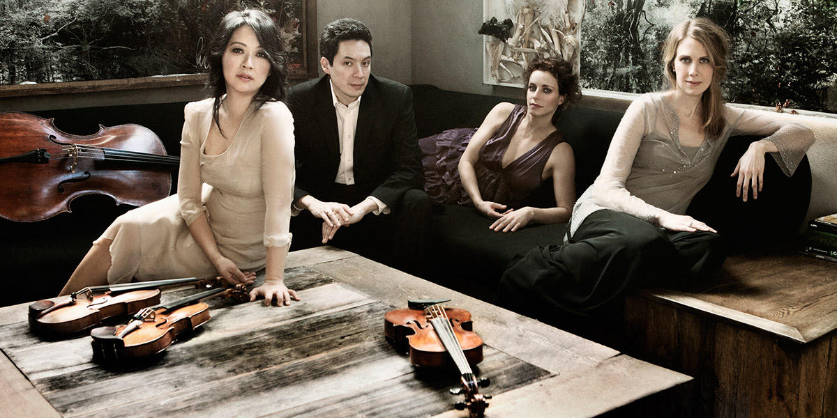 Photo of Daedalus Quartet sitting down
