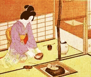 Painting of Japanese tea ceremony