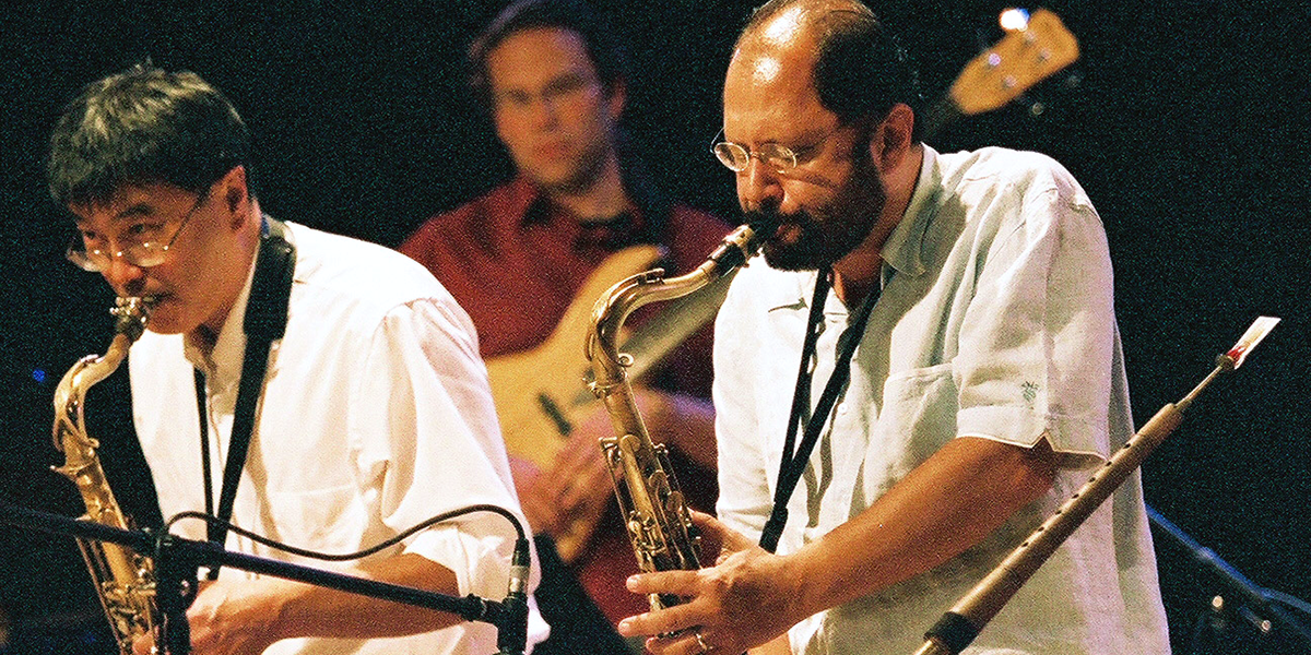 Photo of Francis Wong, John-Carlos Perea and Hafez Modirzadeh performing