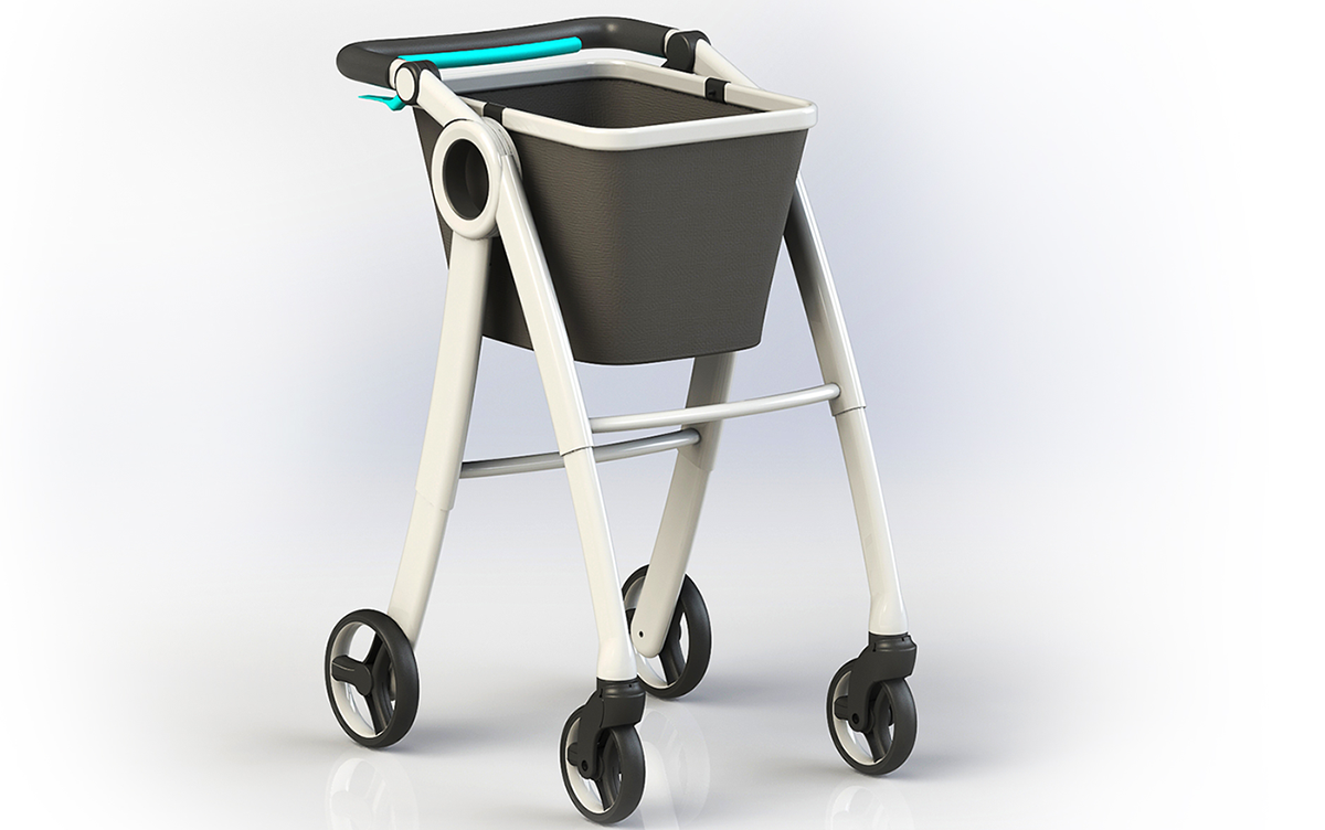 Rendered image of City Cart walker/cart