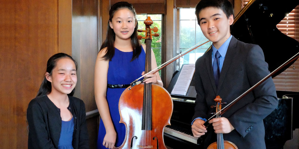 Photo of Fervida Trio pictured with piano, cello and violin