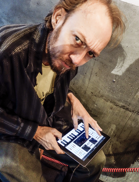 Photo of David Gill using an iPad