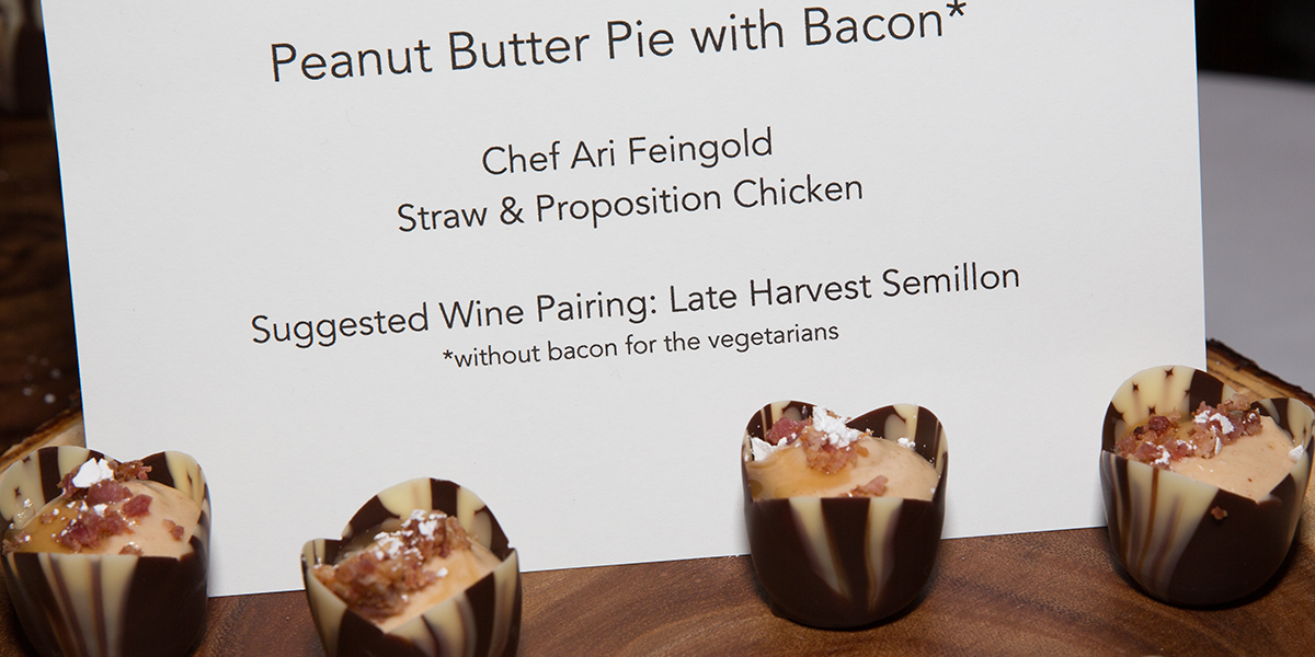 Photo of peanut butter pie with bacon by chef Ari Feingold