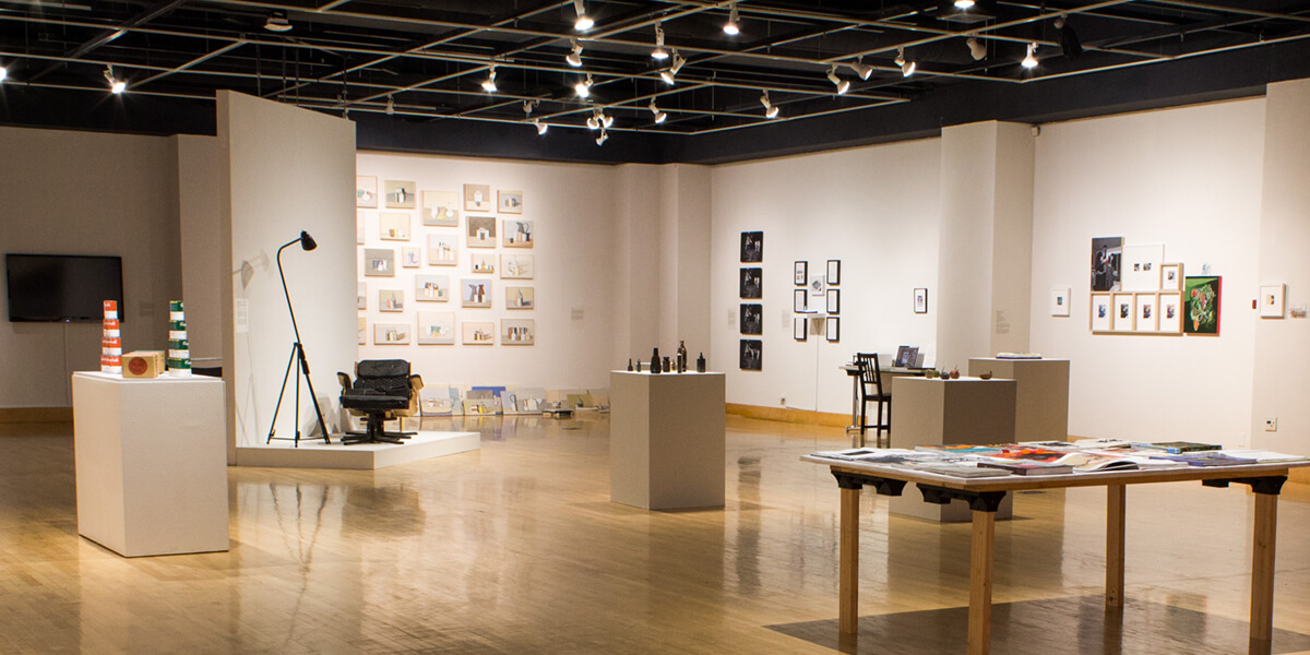 Photo of the Copycat exhibition at the Fine Arts Gallery