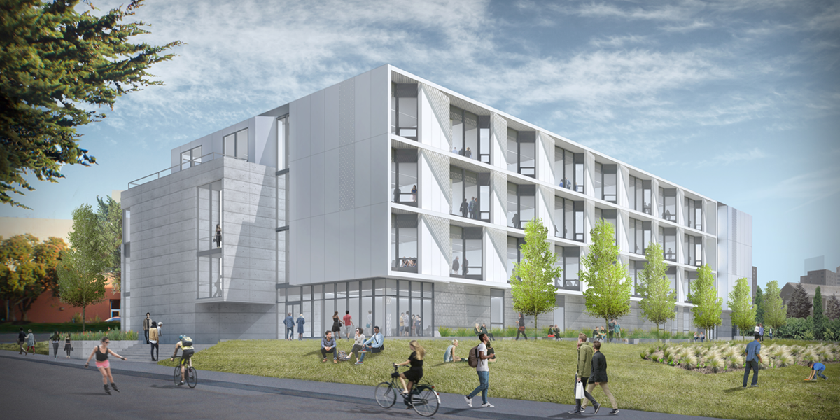 Image of rendering of new Liberal and Creative Arts Building