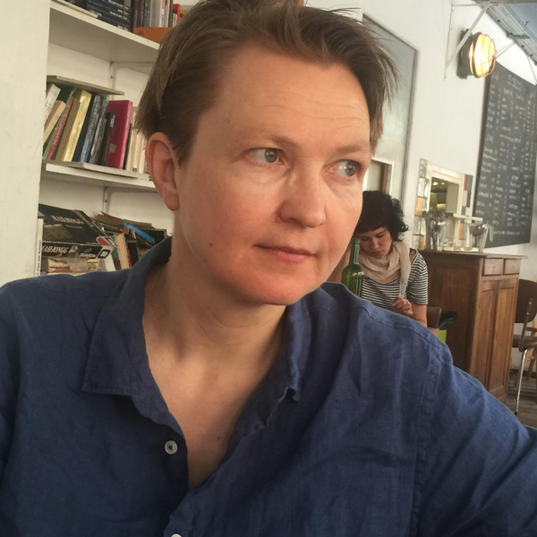 Photo of Asta K. Sveinsdottir in a coffee shop