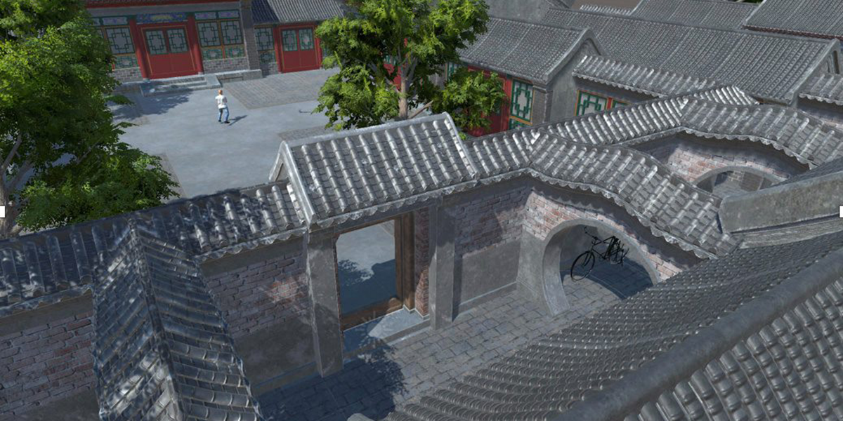 Image of Beijing hutongs from virtual-reality documentary