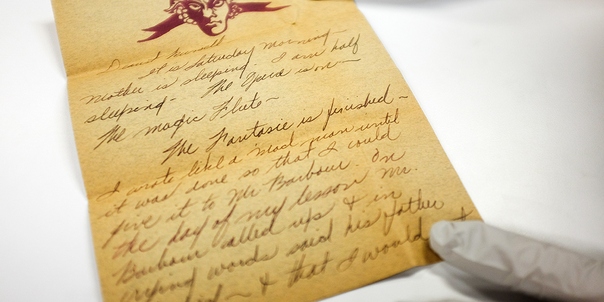 Photo of letter written by Leo D. Stillwell in 1940s