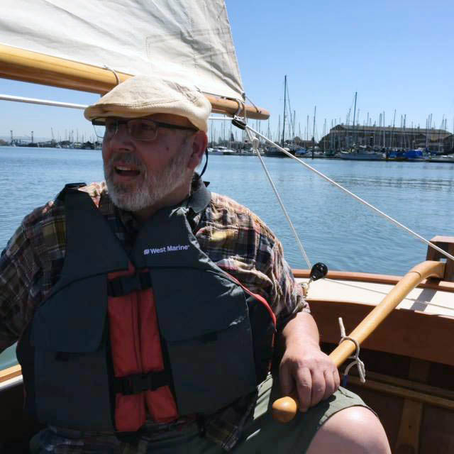 Photo of Jim Lilliston on his sailboat