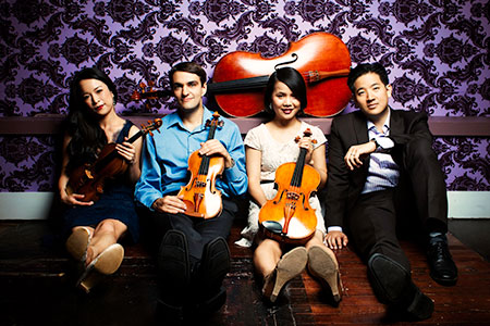 Afiara Quartet seated for portrait