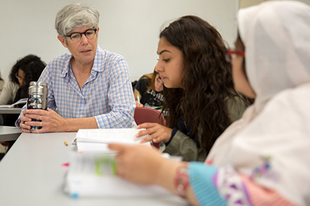 Students and instructor interacting