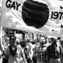 Teachers and school workers march in a Gay Freedom Day parade in San Francisco in 1978