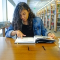 Kayla Ratliff in library