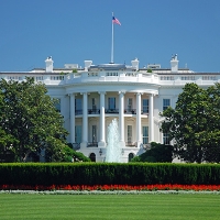 Exterior view of White House