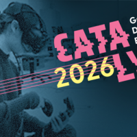 Banner for ‘CATALYST 2026’ graduate design exhibition, featuring a blue-toned image of a person wearing a VR headset and interacting with controllers, overlaid with large pink and yellow stylized text.