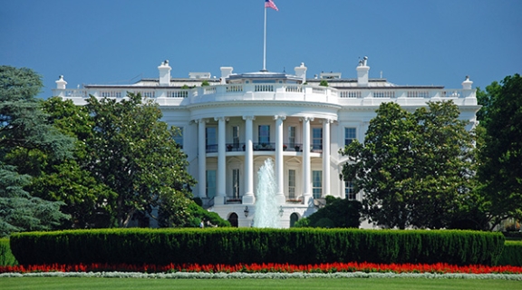 Exterior view of White House