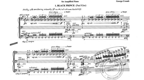 Sheet music for Robert Crumb's Black Prince composition